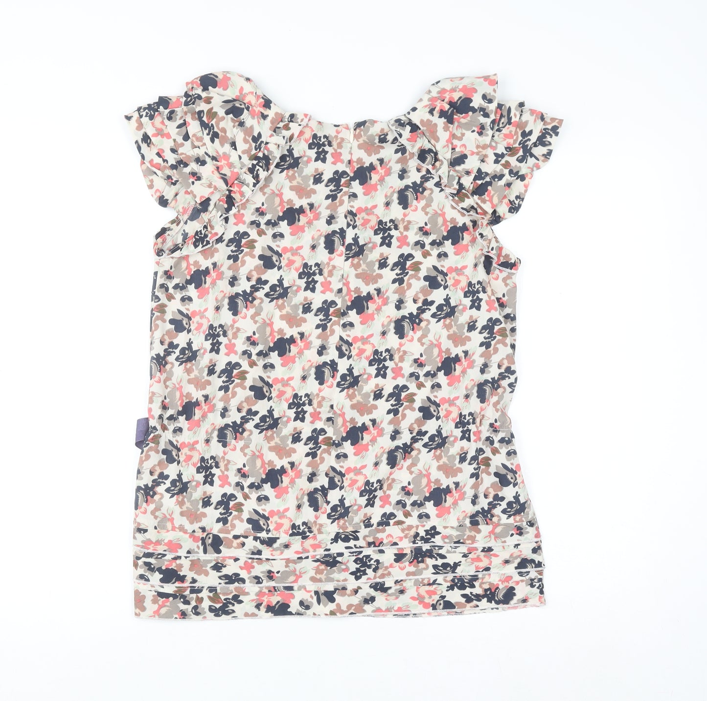 A|wear Women's Multicoloured Floral Beaded Tunic Blouse Size 8