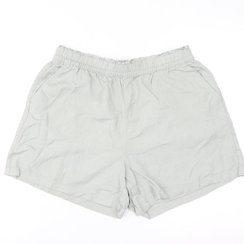 Dunnes Stores Women’s Beige Linen Blend Pull-On Casual Shorts Size 12