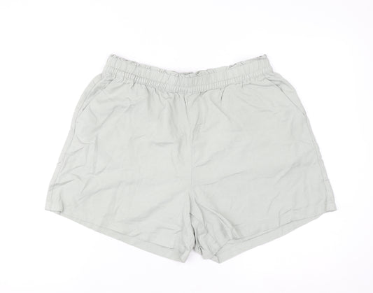 Dunnes Stores Women’s Beige Linen Blend Pull-On Casual Shorts Size 12