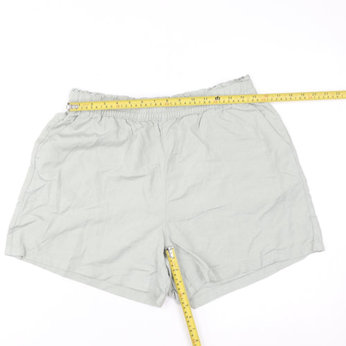 Dunnes Stores Women’s Beige Linen Blend Pull-On Casual Shorts Size 12