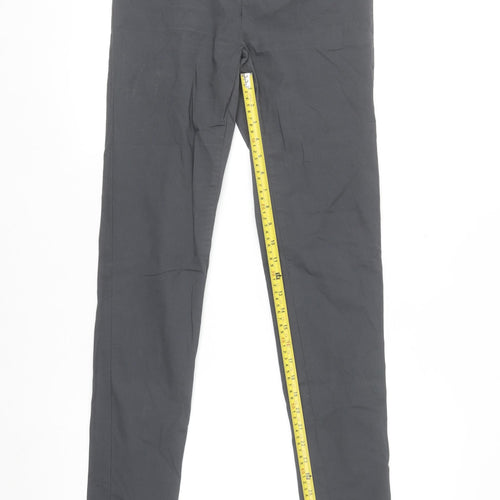 Vila Women Grey Slim Fit Stretch Leggings M Cotton Blend