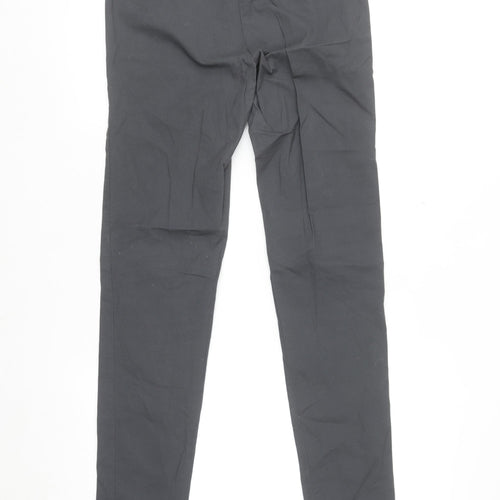 Vila Women Grey Slim Fit Stretch Leggings M Cotton Blend