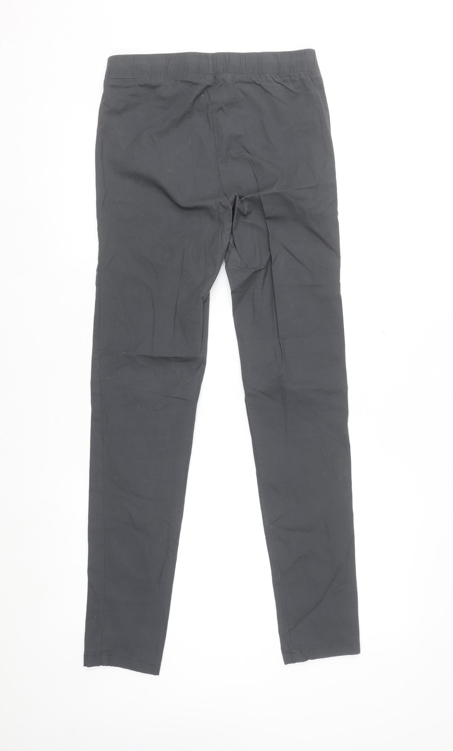 Vila Women Grey Slim Fit Stretch Leggings M Cotton Blend