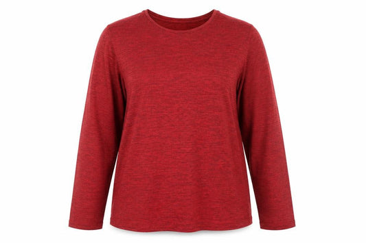 Athletic Works Womens Red Long Sleeve Active T-Shirt Size L 12-14