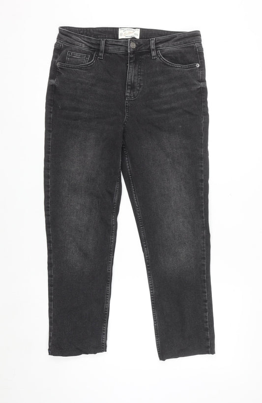 Fat Face Women Black Size 12 Slim Fit Eco Denim Jeans