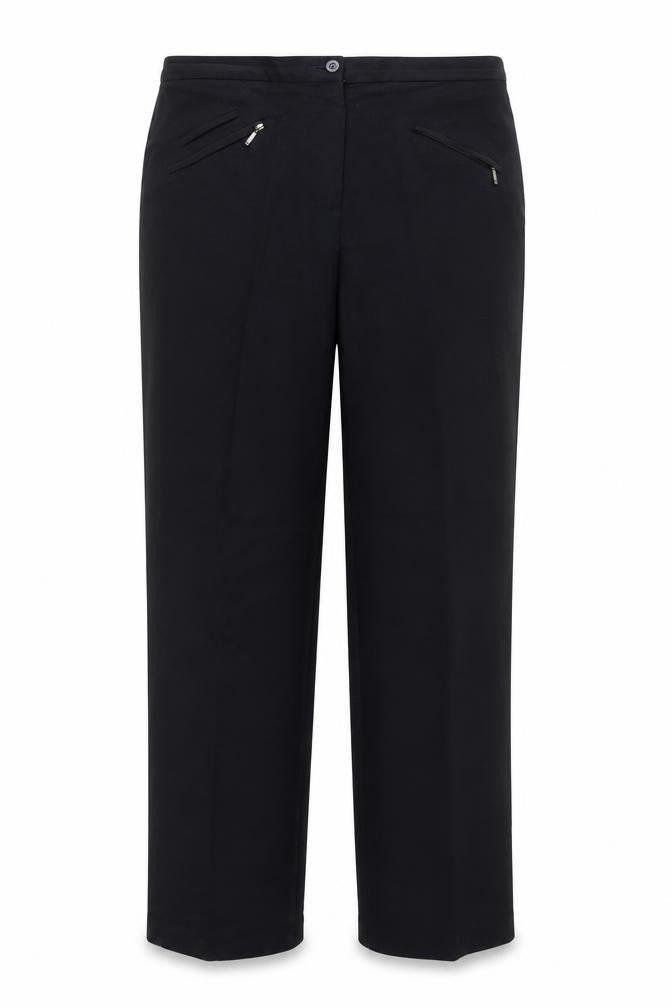 Front view of Marks & Spencer Women Blue, size 12 Slim, Leg Trousers