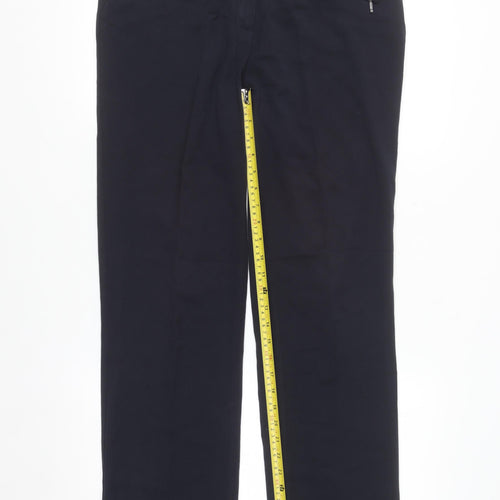 Marks and Spencer Women Blue Size 12 Slim Leg Trousers