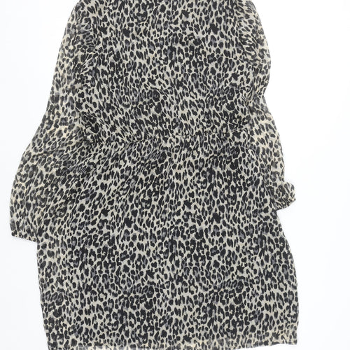 ONLY Women’s Multicoloured XL Leopard Print V-Neck Wrap Dress
