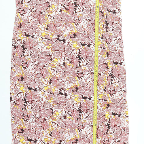Marks and Spencer Women's Multicoloured Paisley Slip Dress Size 20