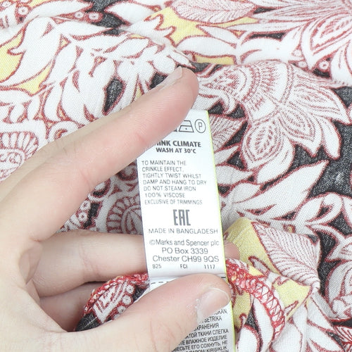 Marks and Spencer Women's Multicoloured Paisley Slip Dress Size 20