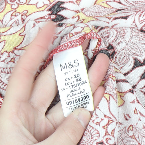 Marks and Spencer Women's Multicoloured Paisley Slip Dress Size 20