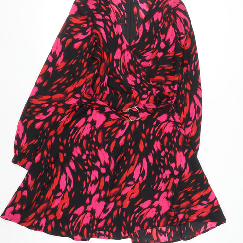 Girl In Mind Women’s Multicoloured Size 10 Wrap Mini Dress