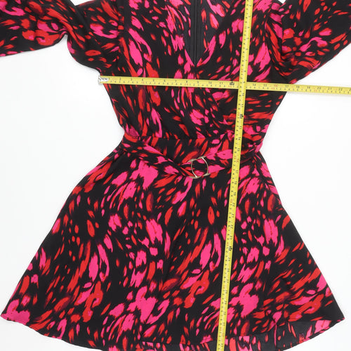 Girl In Mind Women’s Multicoloured Size 10 Wrap Mini Dress