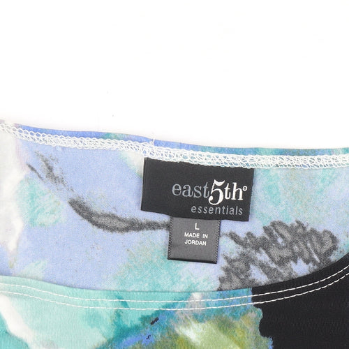 East 5th Essentials Women's Multicoloured Floral Short Sleeve T-Shirt L