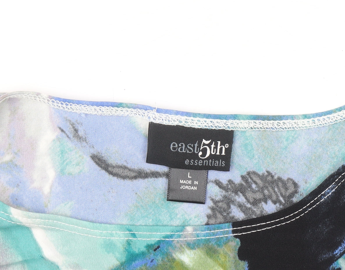 East 5th Essentials Women's Multicoloured Floral Short Sleeve T-Shirt L