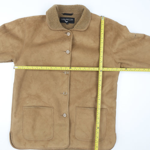 Lee Valley Men's Beige L Button Coat with Fleece Lining
