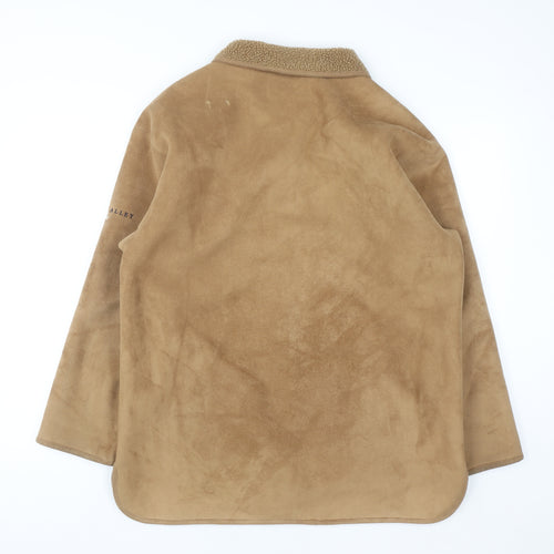 Lee Valley Men's Beige L Button Coat with Fleece Lining