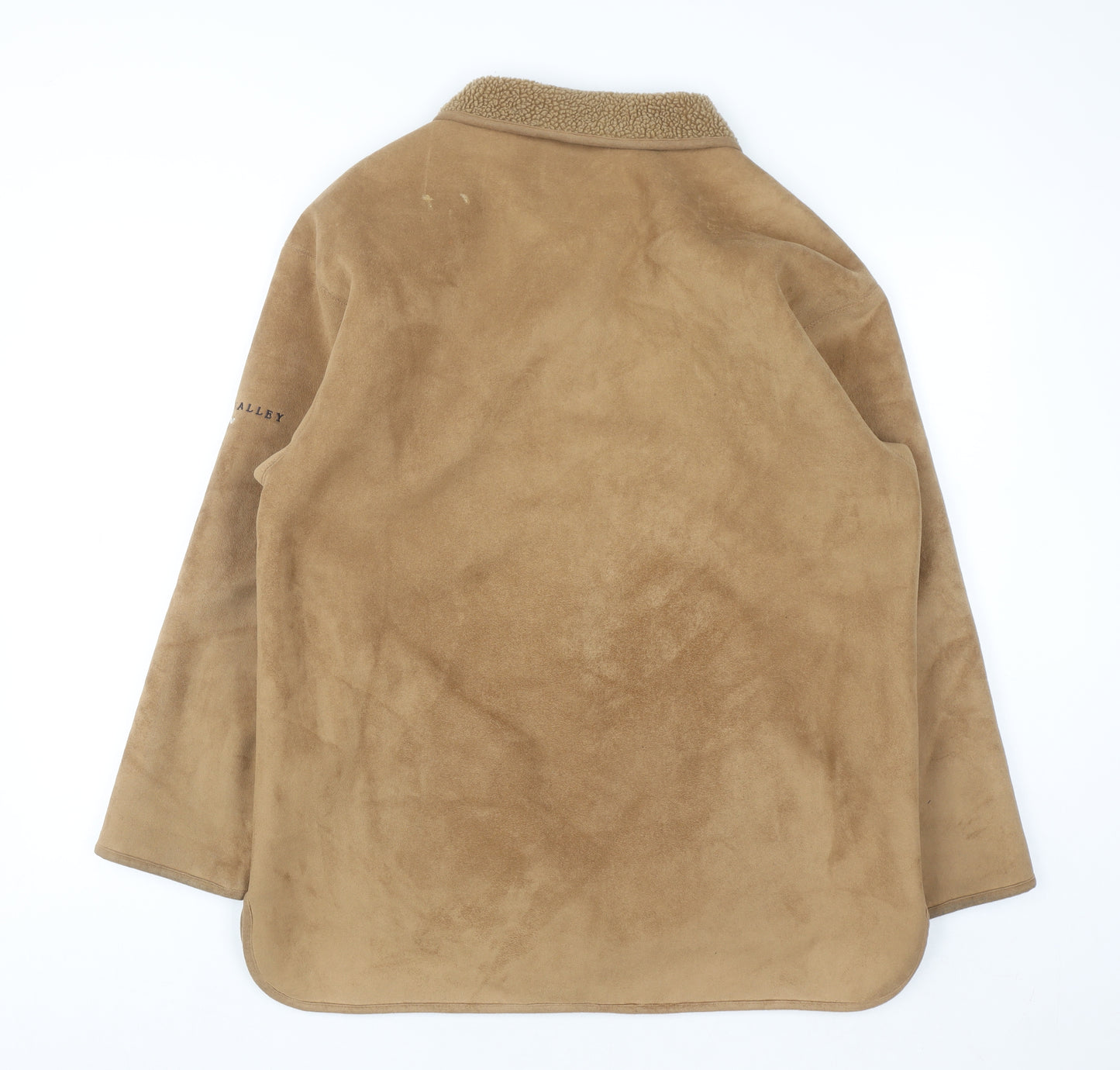 Lee Valley Men's Beige L Button Coat with Fleece Lining