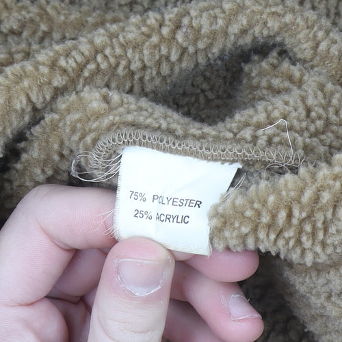 Lee Valley Men's Beige L Button Coat with Fleece Lining