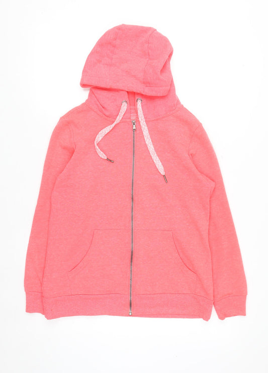 Dunnes Stores Women’s Pink Full Zip Hoodie Small Hooded Fleece