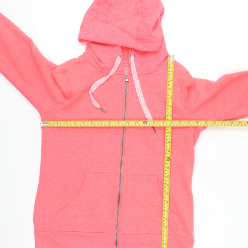 Dunnes Stores Women’s Pink Full Zip Hoodie Small Hooded Fleece