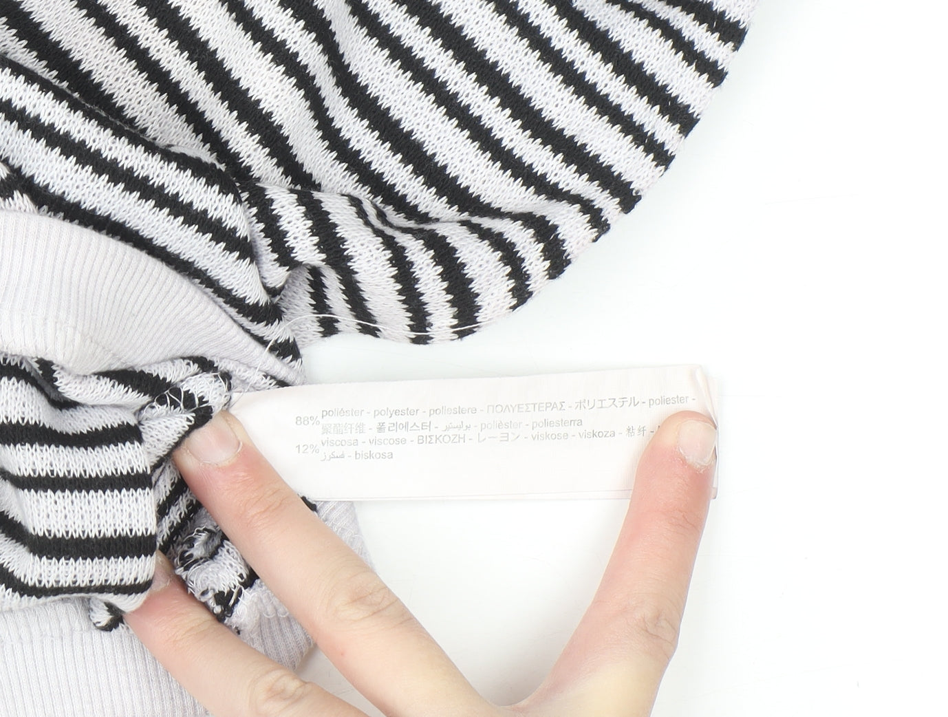 ZARA Women Black White Striped Sleeveless Knit Vest Size 12