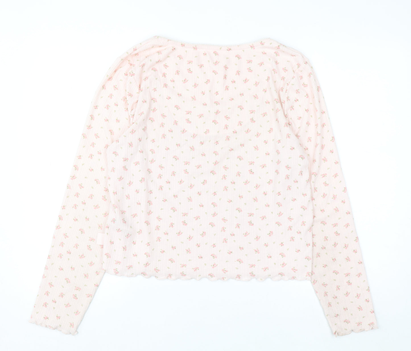 Primark Women Pink Floral Long Sleeve Pyjama Top Size 18-20