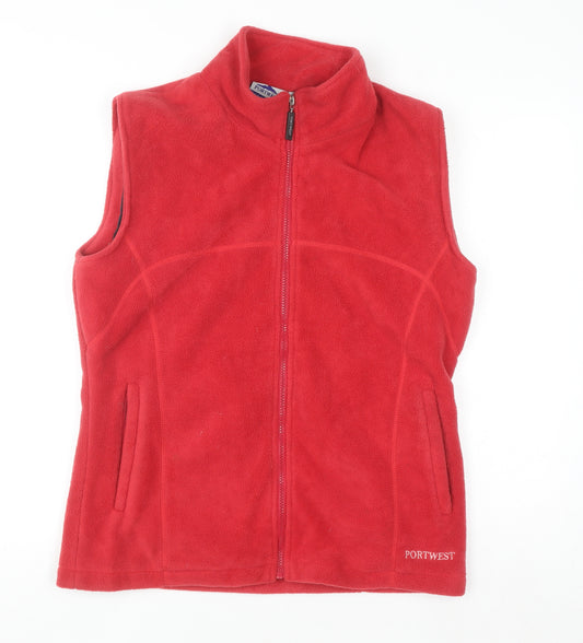 Portwest Men's Red Fleece Bodywarmer Waistcoat Size L