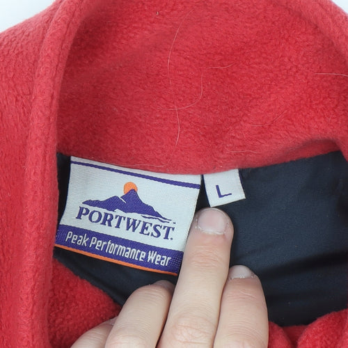 Portwest Men's Red Fleece Bodywarmer Waistcoat Size L