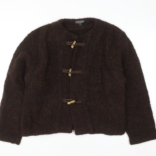 The J. Peterman Company Women's Brown Wool Cardigan L