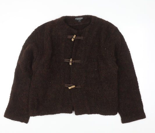 The J. Peterman Company Women's Brown Wool Cardigan L