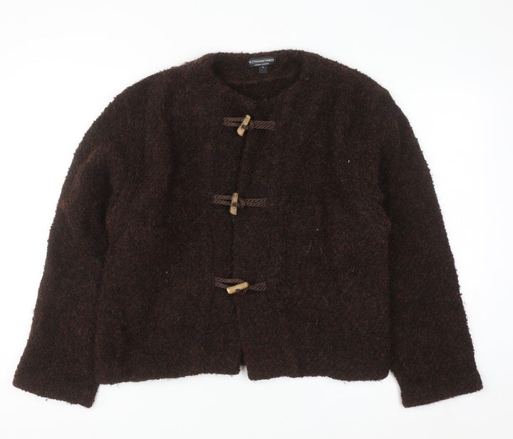 The J. Peterman Company Women's Brown Wool Cardigan L