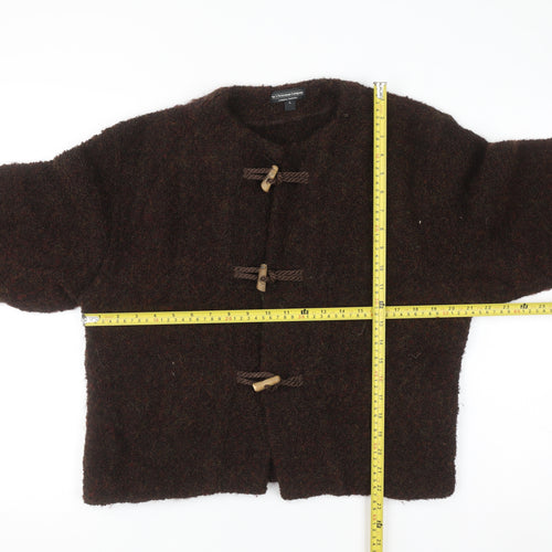 The J. Peterman Company Women's Brown Wool Cardigan L