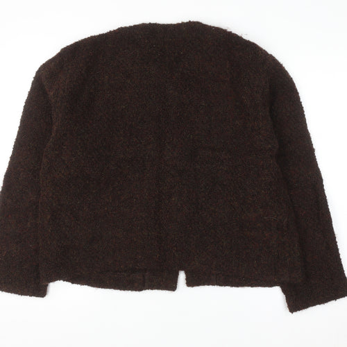 The J. Peterman Company Women's Brown Wool Cardigan L