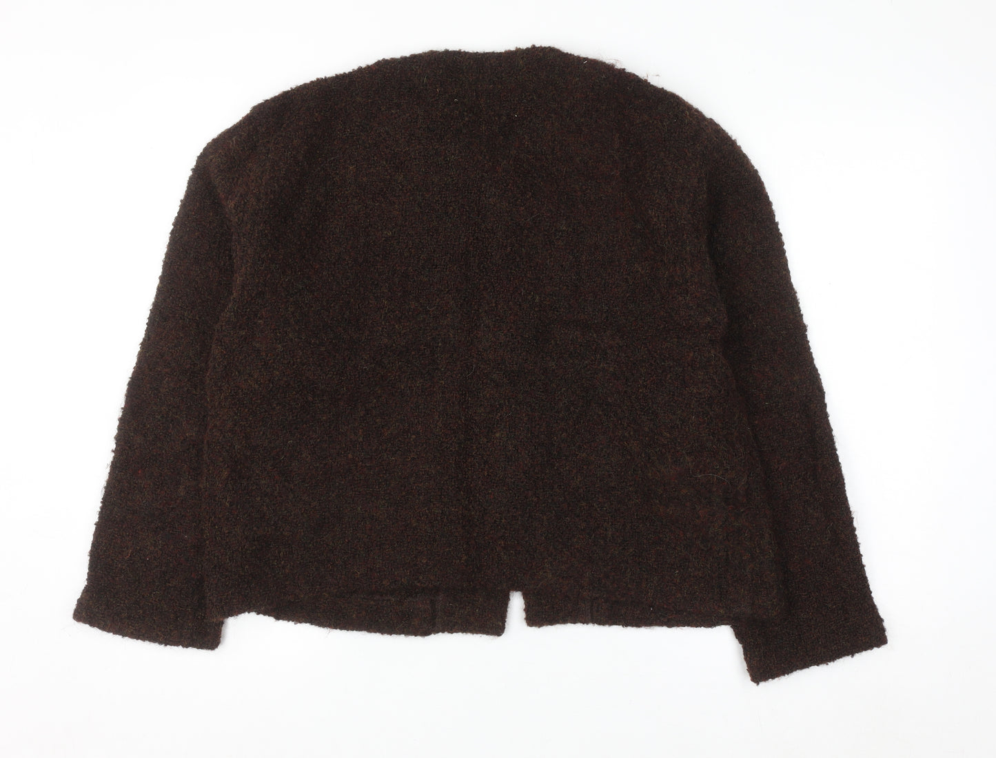 The J. Peterman Company Women's Brown Wool Cardigan L