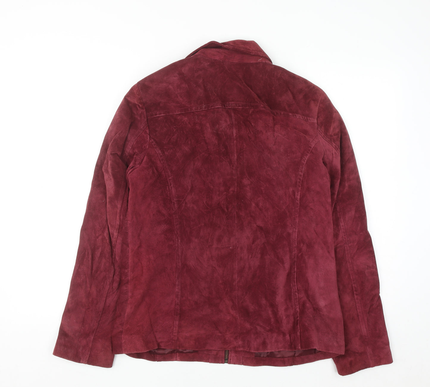 Liz Claiborne Women's Red Suede Full Zip Jacket Size 12