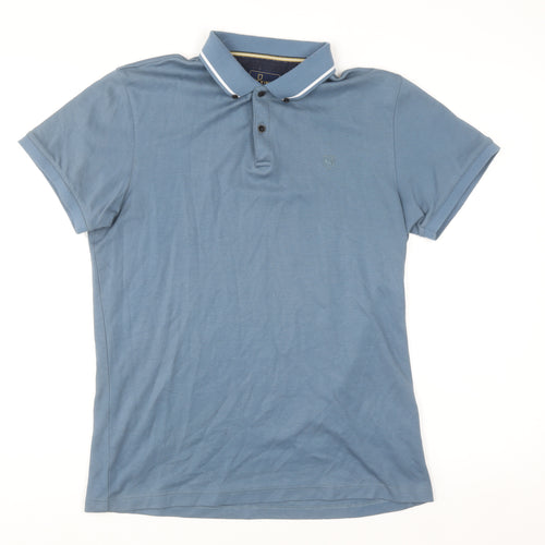 XV Kings Men's Blue Slim Fit Cotton Polo Shirt M