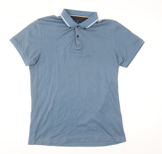 XV Kings Men's Blue Slim Fit Cotton Polo Shirt M