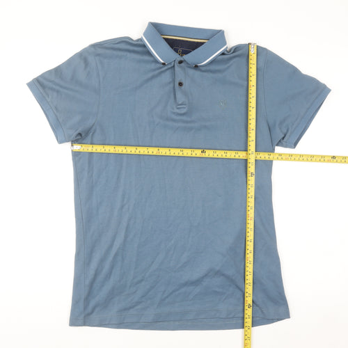 XV Kings Men's Blue Slim Fit Cotton Polo Shirt M
