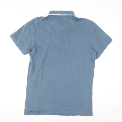 XV Kings Men's Blue Slim Fit Cotton Polo Shirt M
