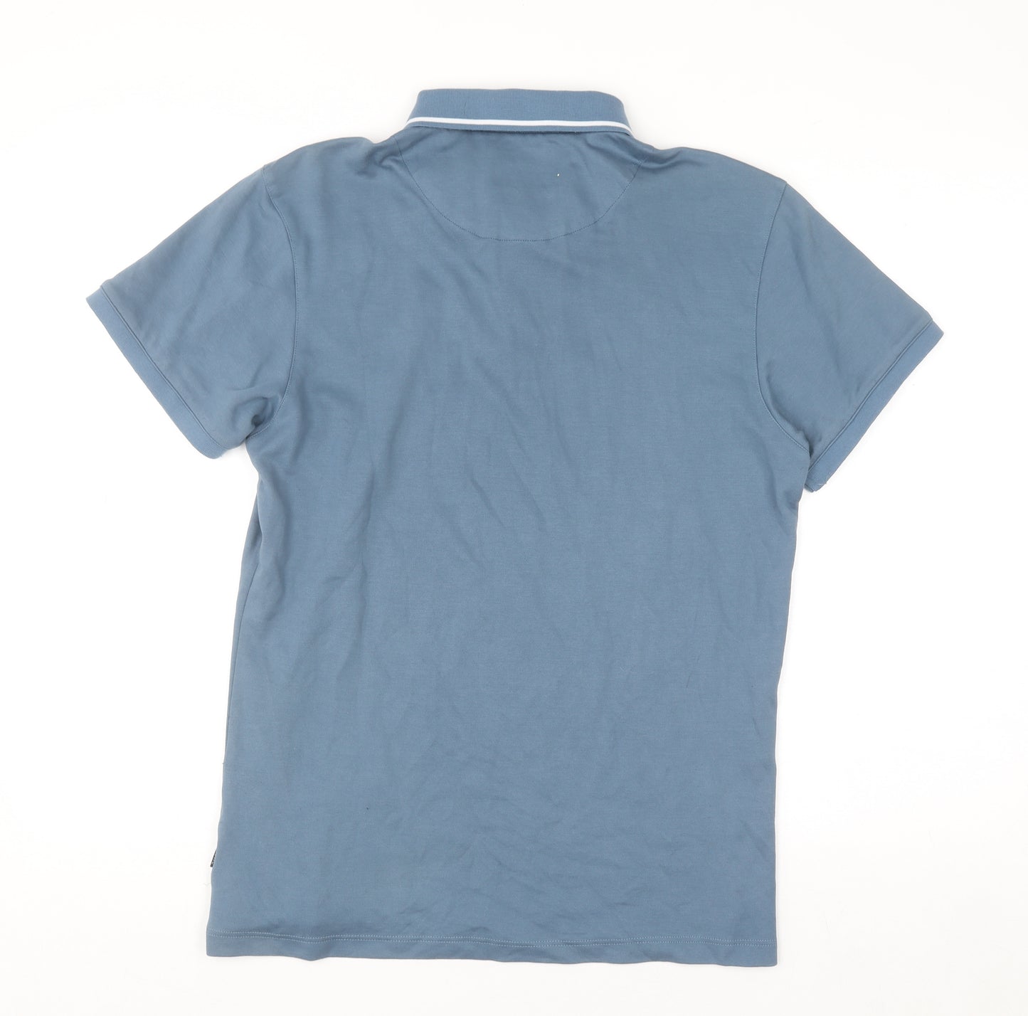XV Kings Men's Blue Slim Fit Cotton Polo Shirt M