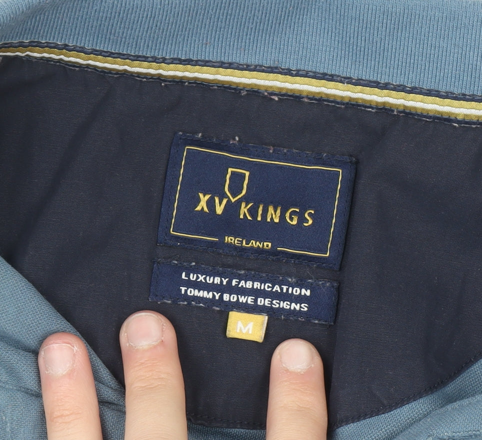 XV Kings Men's Blue Slim Fit Cotton Polo Shirt M