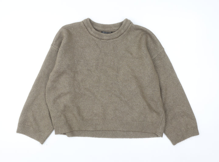 Dunnes Stores Women Brown Crew Neck Knit Pullover Jumper Size 12