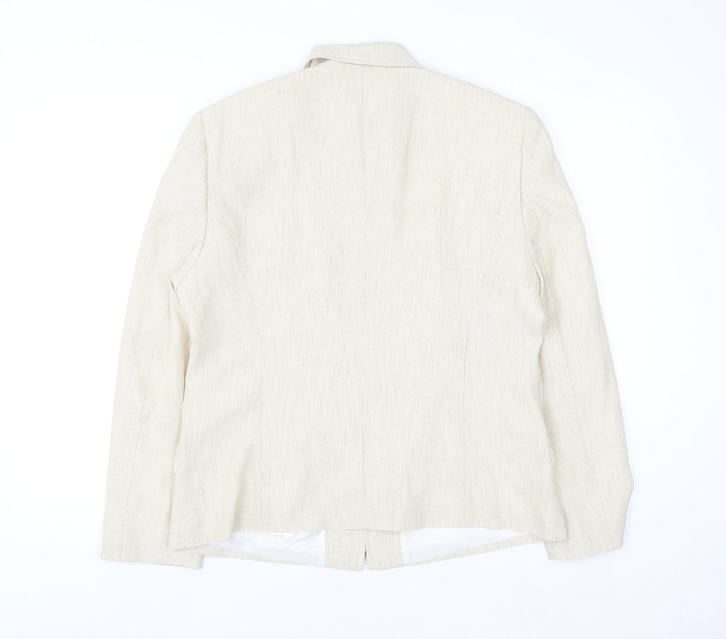 Gerry Weber Women's Beige Classic Suit Jacket Size 16 Polyester Lined