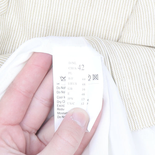 Gerry Weber Women's Beige Classic Suit Jacket Size 16 Polyester Lined