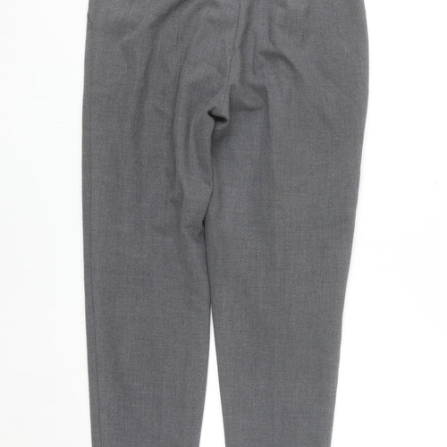 F&F Women's Grey Pleated Straight Leg Trousers UK 10