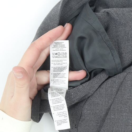 F&F Women's Grey Pleated Straight Leg Trousers UK 10