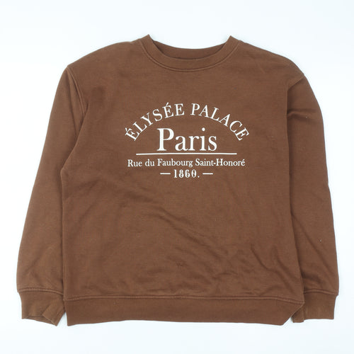 Dunnes Women Brown Élysée Palace Paris Pullover Sweatshirt XS