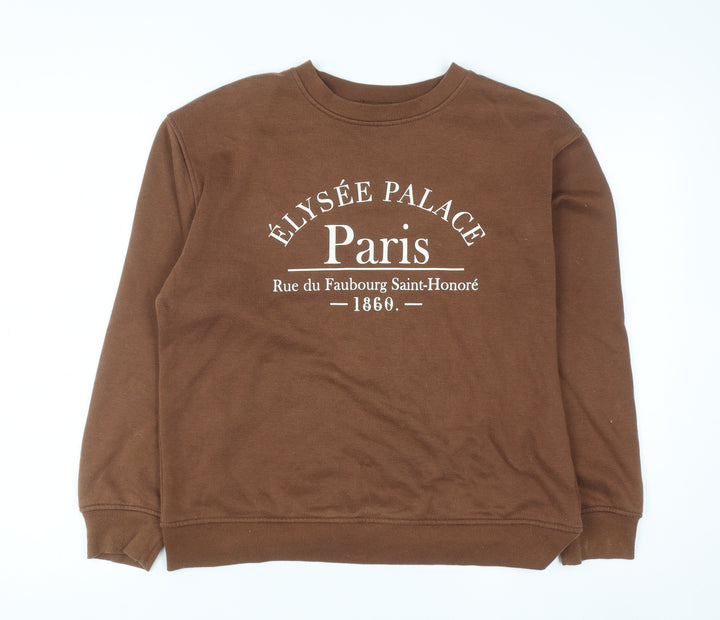 Dunnes Women Brown Élysée Palace Paris Pullover Sweatshirt XS