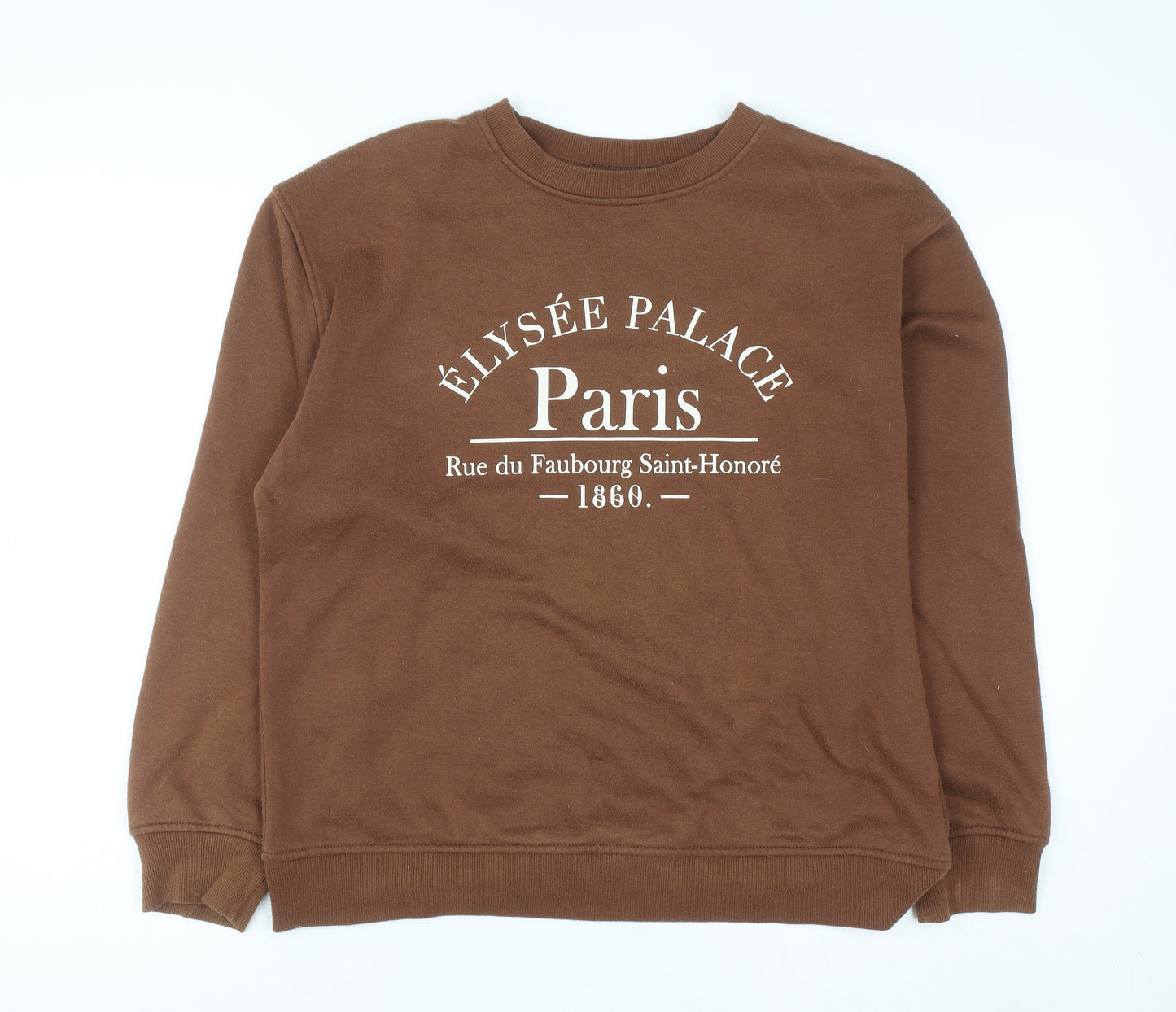 Dunnes Women Brown Élysée Palace Paris Pullover Sweatshirt XS